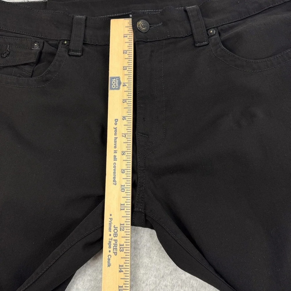 True Religion Jeans Mens 40 Black Wash Geno Slim Tapered Stretch Denim 44x33